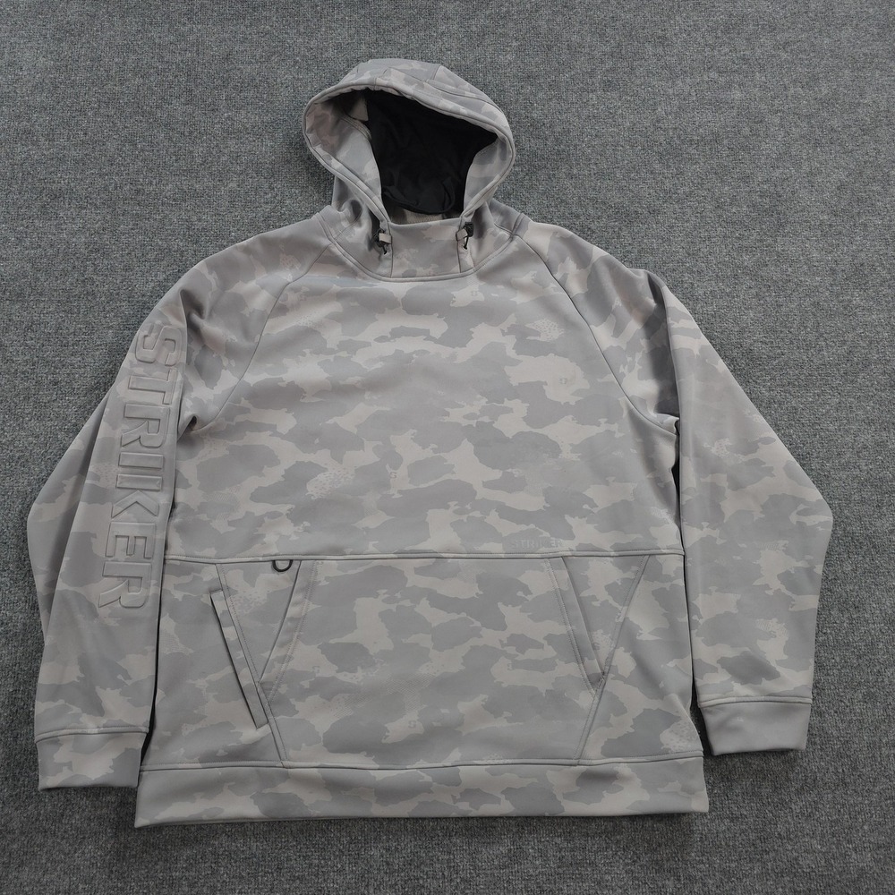 Striker Hoodie Mens XL Gray Camo Barricade Performance Fishing Hiking Outdoors